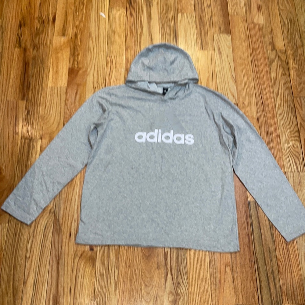 NEW Adidas Badge of Sport New Long sleeve Cotton Hoody Hoodie XL - Picture 3 of 13
